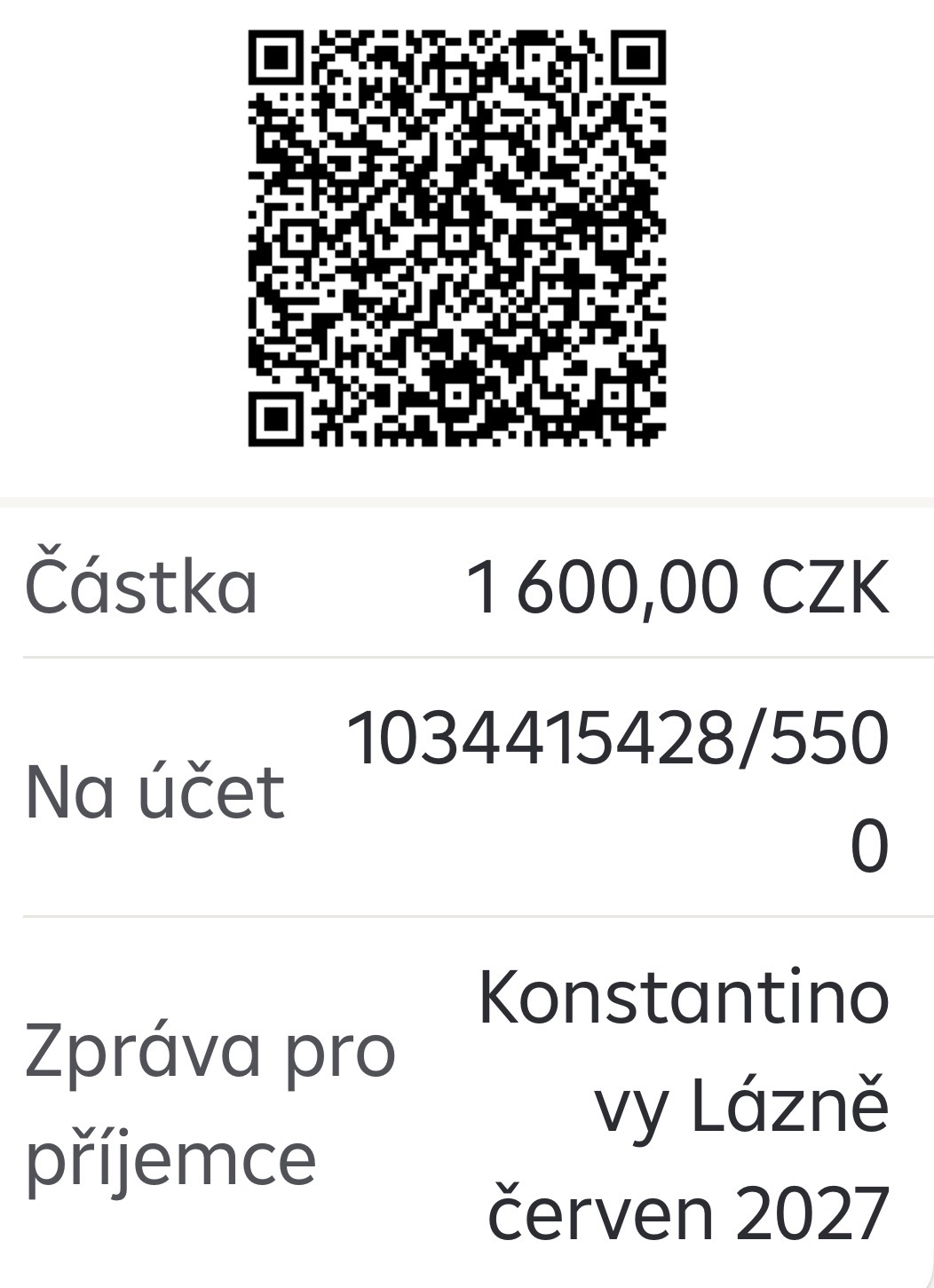 QR platba
